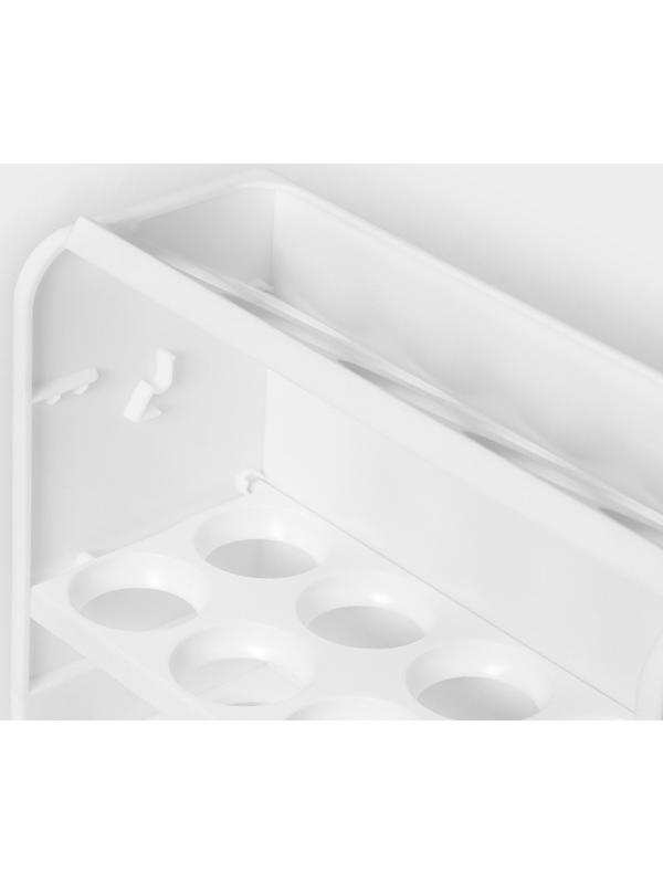 Контейнер для яиц, 30 ячеек, 25×10×19,5 см, цвет белый