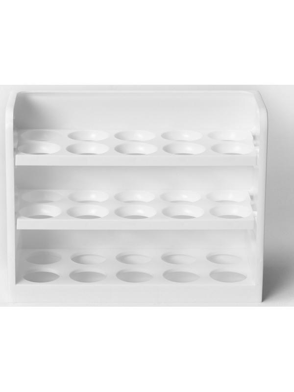 Контейнер для яиц, 30 ячеек, 25×10×19,5 см, цвет белый