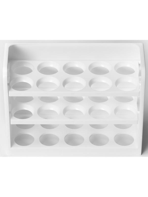 Контейнер для яиц, 30 ячеек, 25×10×19,5 см, цвет белый