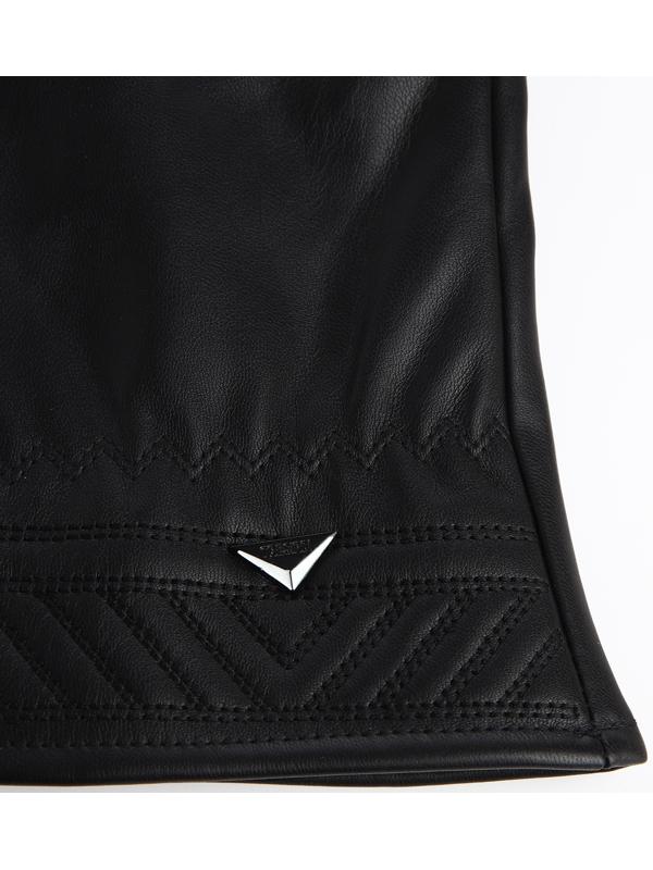 Перчатки муж 23*0,3*9 см, иск кожа, утеплит иск мех, безразмерные, черный