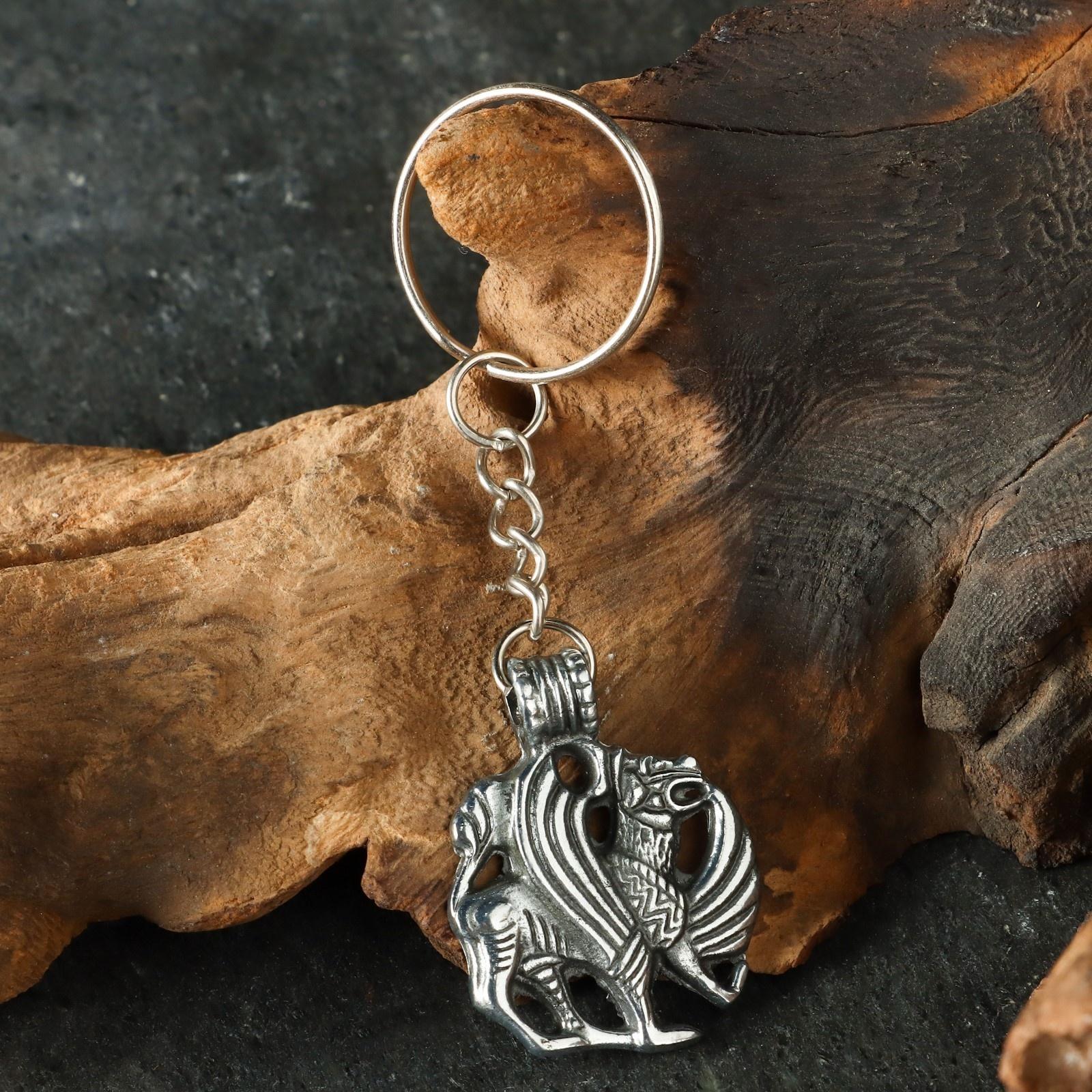 Амулет защитный №22 «Семаргл-Огнебог», 25х27мм, металлический