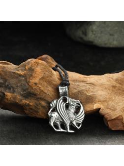 Амулет защитный №22 «Семаргл-Огнебог», 25х27мм, металлический