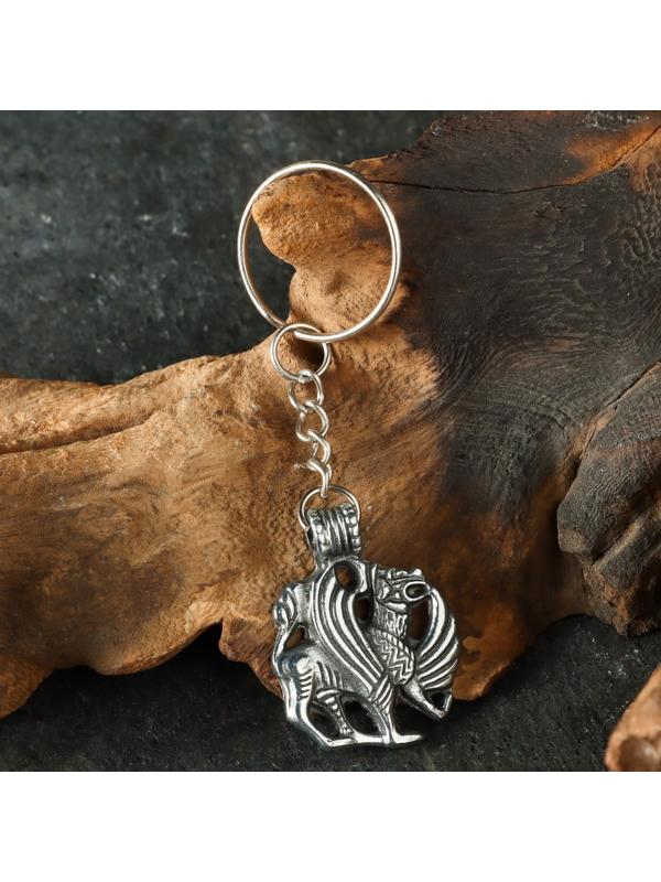 Амулет защитный №22 «Семаргл-Огнебог», 25х27мм, металлический