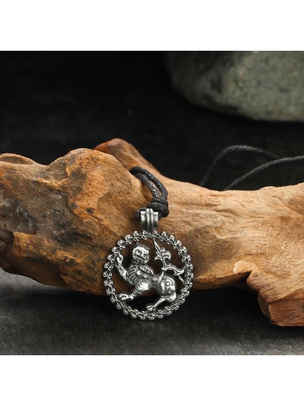 Амулет защитный №23 «Царь-Лев», 25х25мм, металлический