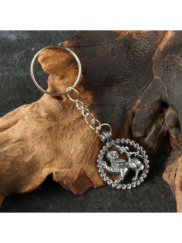 Амулет защитный №23 «Царь-Лев», 25х25мм, металлический