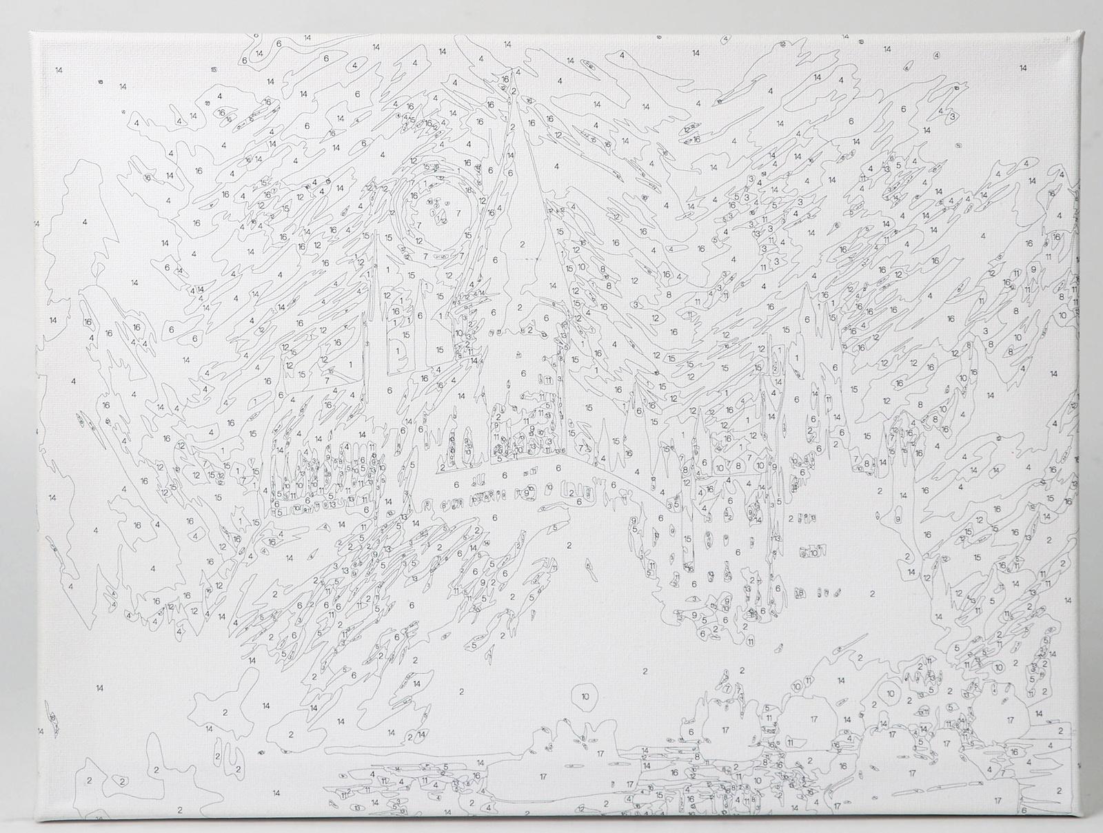 Картина по номерам с подрамником и гирляндой «Замок», 30 х 40 см