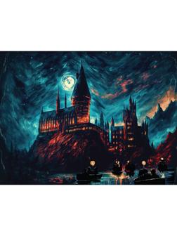 Картина по номерам с подрамником и гирляндой «Замок», 30 х 40 см