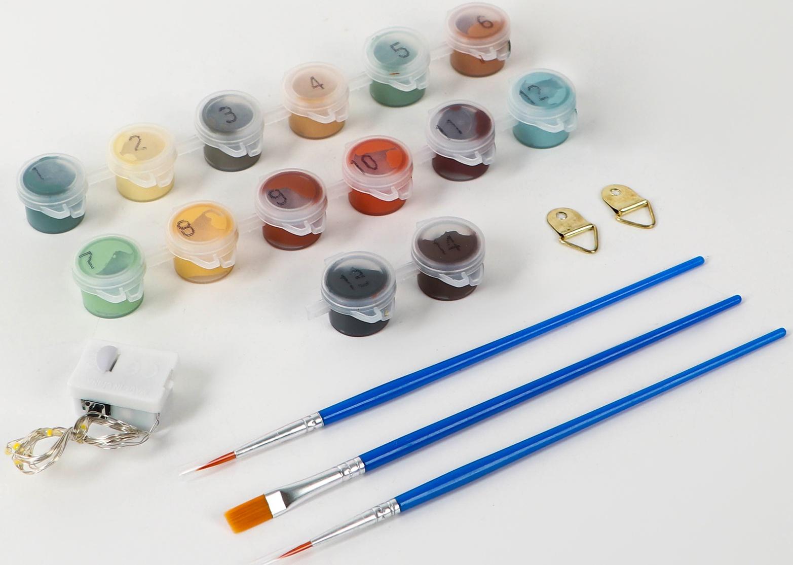 Картина по номерам с подрамником и поталью «Тропики», 20 х 30 см