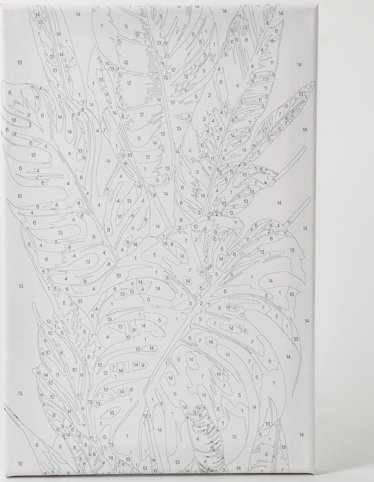 Картина по номерам с подрамником и поталью «Тропики», 20 х 30 см