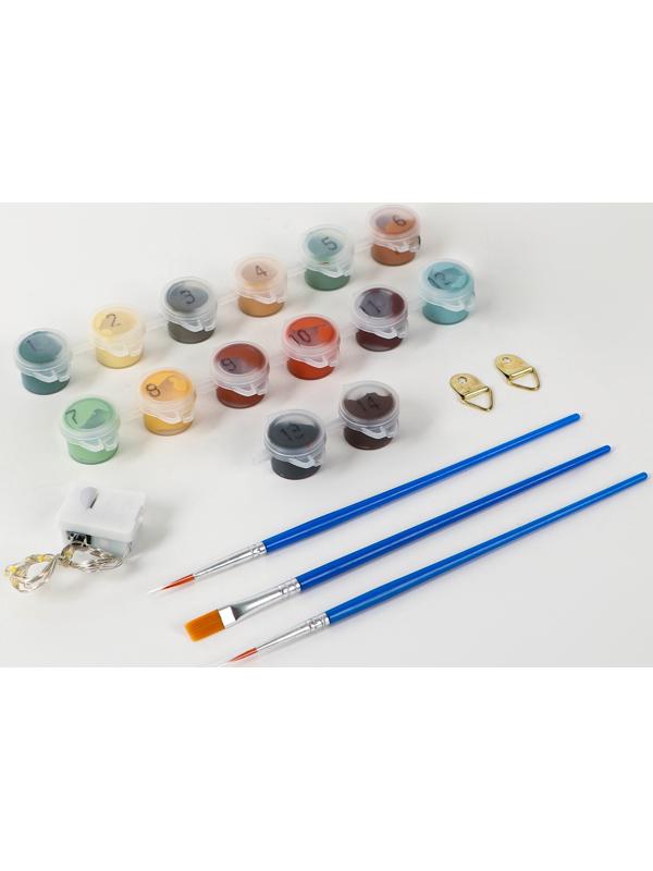 Картина по номерам с подрамником и поталью «Тропики», 20 х 30 см