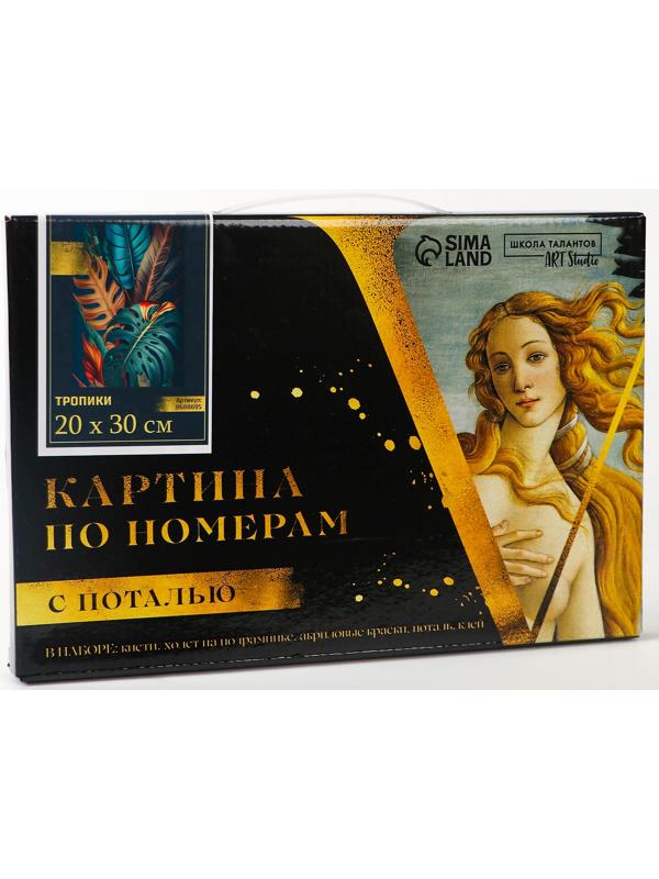 Картина по номерам с подрамником и поталью «Тропики», 20 х 30 см