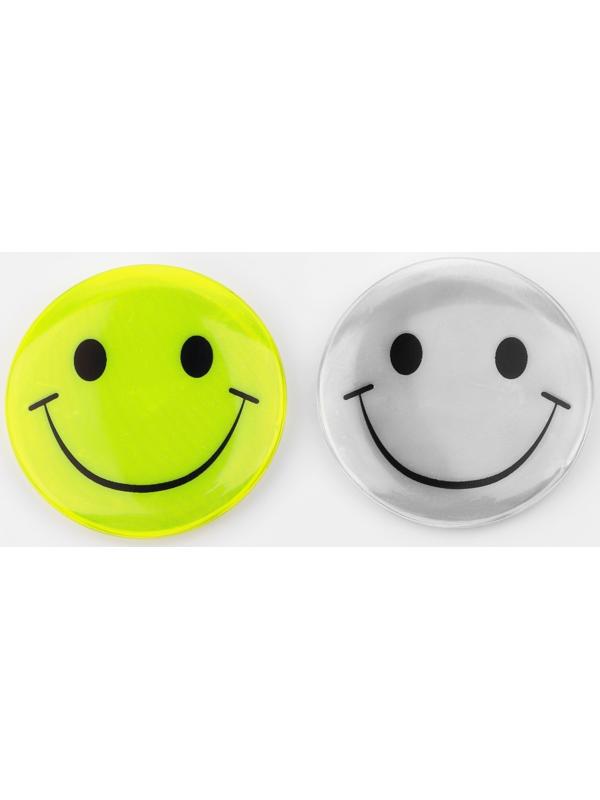 Светоотражающий значок «Смайл», d = 5,8 см, цвет МИКС