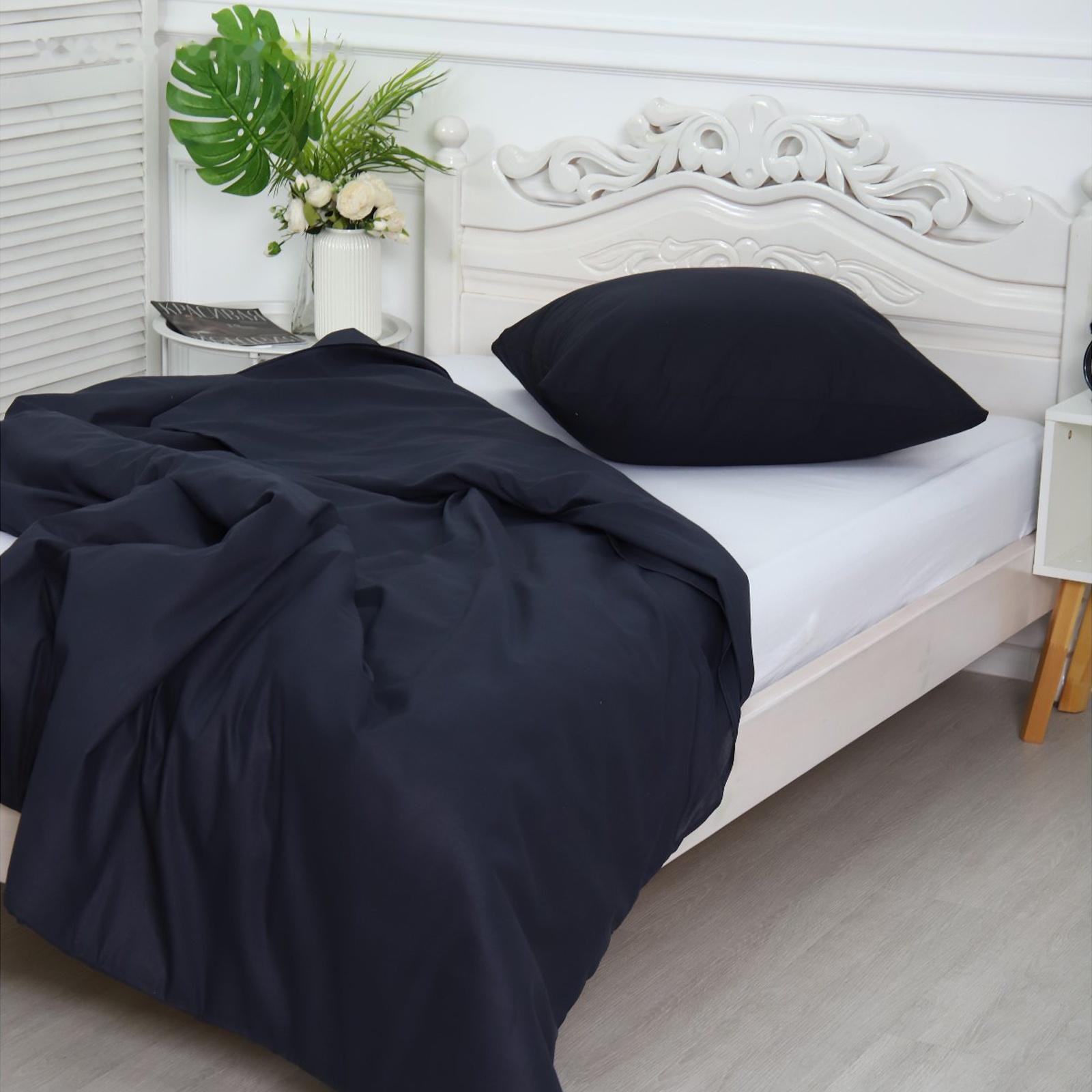 Комплект 1.5сп Черный 8-3 (пододеяльник 145х215см, наволочка 70х70см) бязь, 120г/м, хл100%