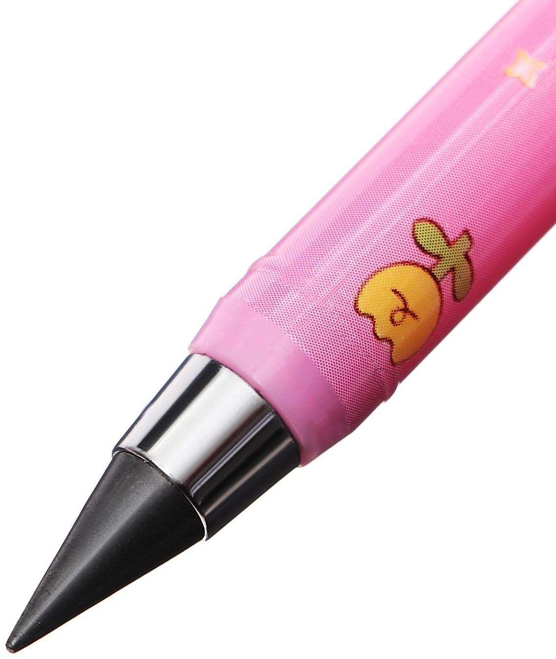 Карандаш чернографитный НВ, вечный, с рисунком, МИКС