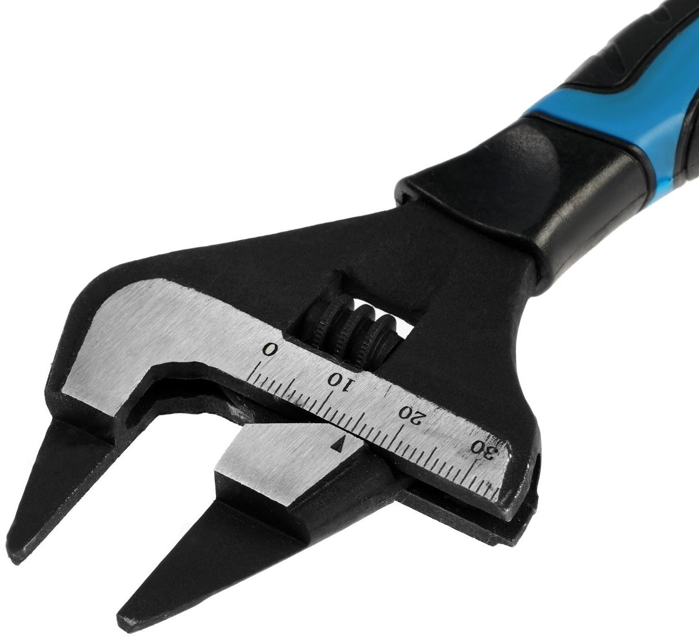 Ключ разводной с очень тонкими губками ТУНДРА, 2К рукоятка, толщина 2.5 мм, до 34 мм, 150 мм   98638