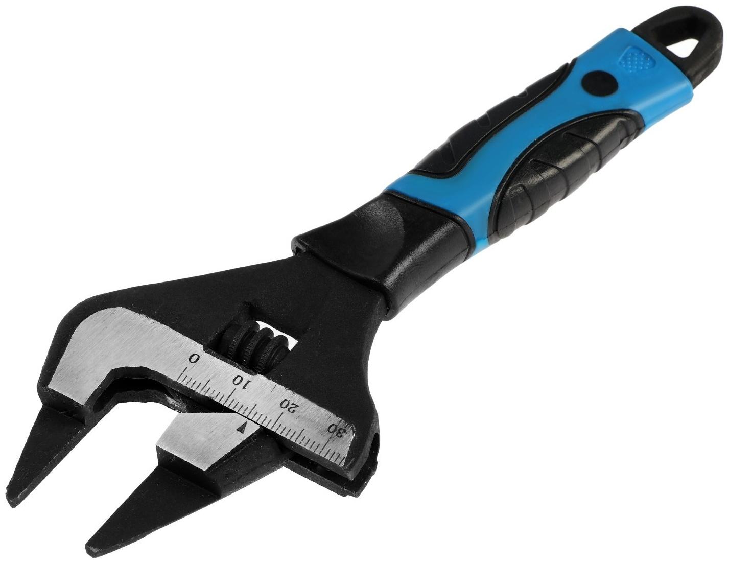 Ключ разводной с очень тонкими губками ТУНДРА, 2К рукоятка, толщина 2.5 мм, до 34 мм, 150 мм   98638