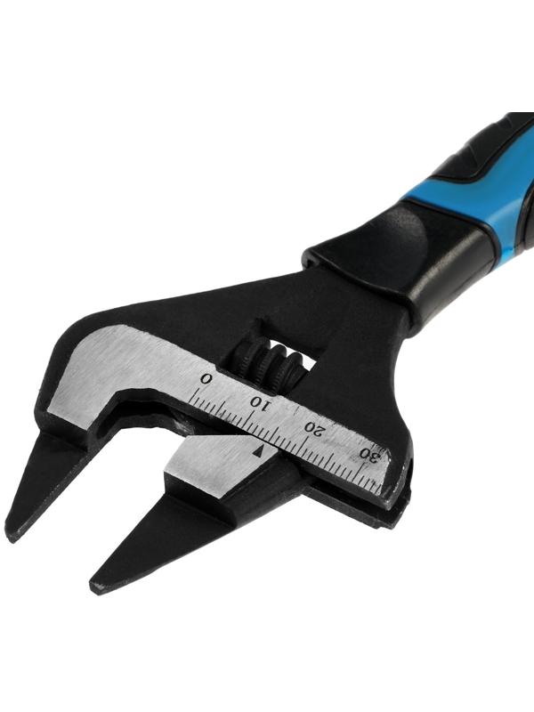 Ключ разводной с очень тонкими губками ТУНДРА, 2К рукоятка, толщина 2.5 мм, до 34 мм, 150 мм   98638