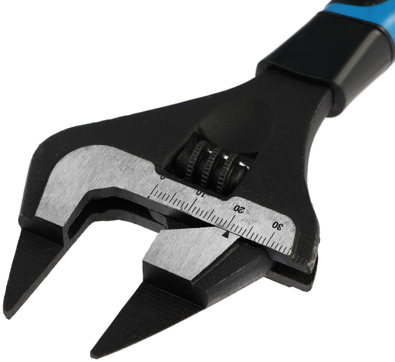 Ключ разводной с очень тонкими губками ТУНДРА, 2К рукоятка, толщина 2.5 мм, до 38 мм, 200 мм   98638