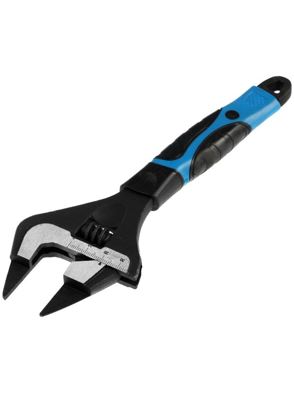 Ключ разводной с очень тонкими губками ТУНДРА, 2К рукоятка, толщина 2.5 мм, до 38 мм, 200 мм   98638