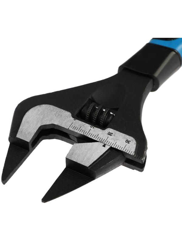 Ключ разводной с очень тонкими губками ТУНДРА, 2К рукоятка, толщина 2.5 мм, до 38 мм, 200 мм   98638