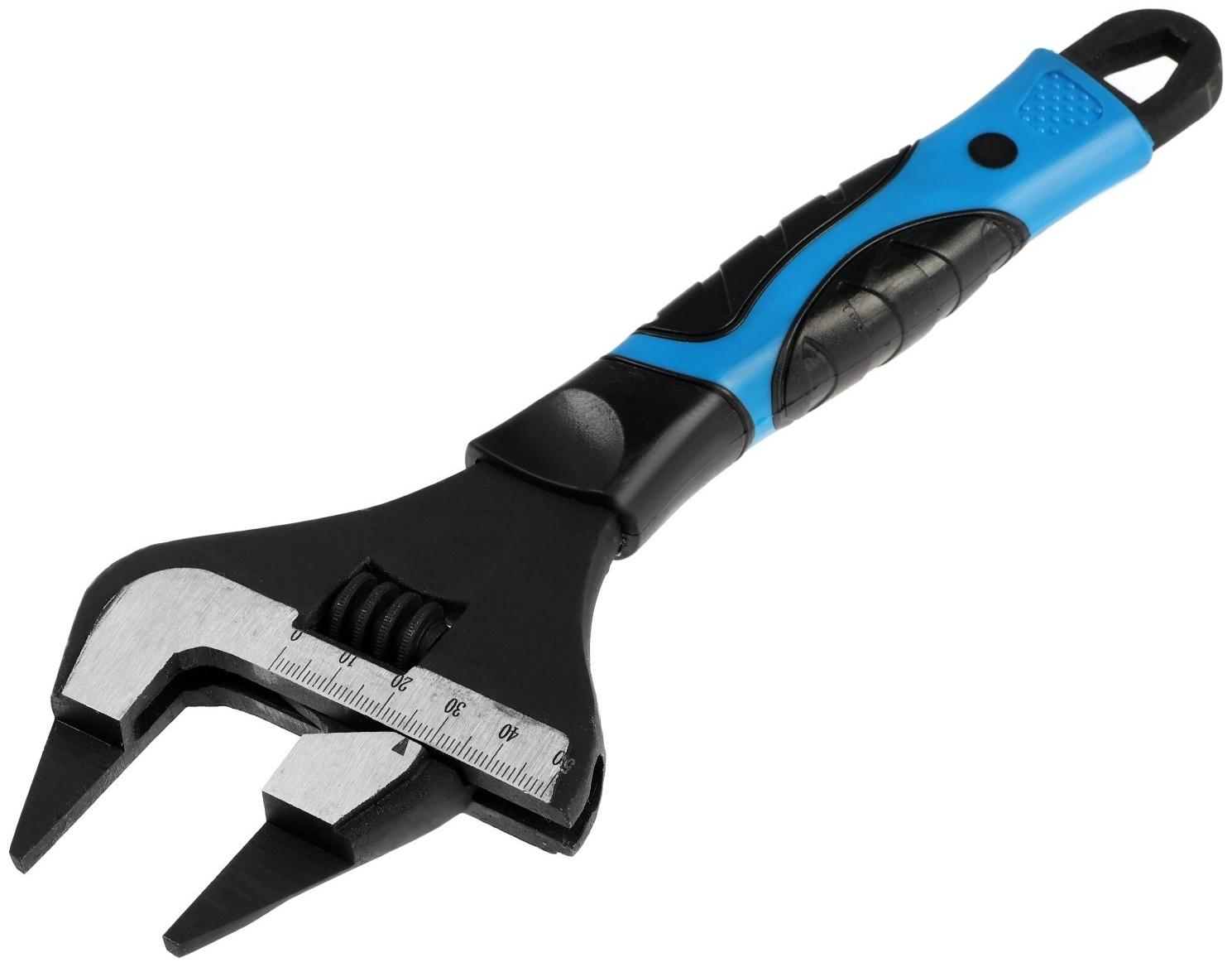 Ключ разводной с очень тонкими губками ТУНДРА, 2К рукоятка, толщина 3.5 мм, до 50 мм, 250 мм   98638