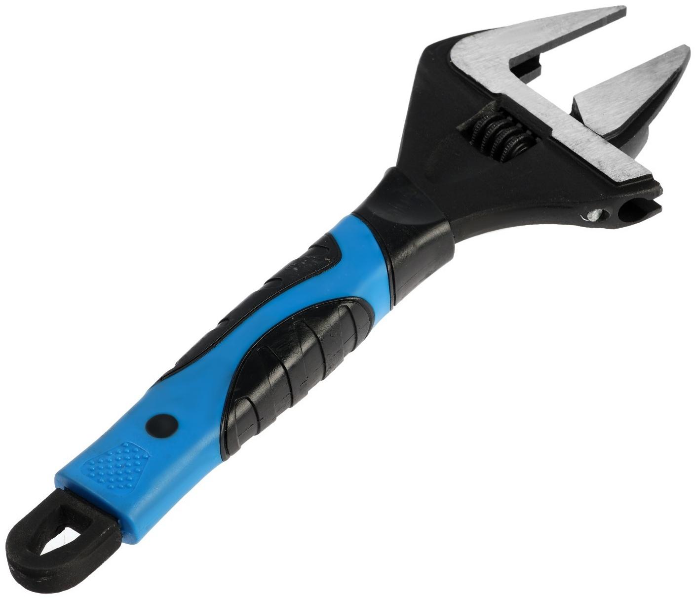 Ключ разводной с очень тонкими губками ТУНДРА, 2К рукоятка, толщина 4 мм, до 60 мм, 300 мм