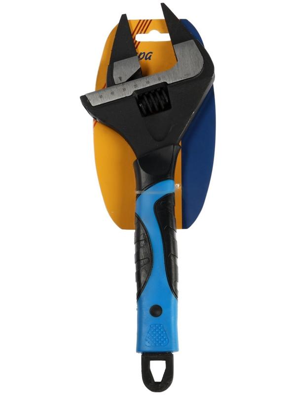 Ключ разводной с очень тонкими губками ТУНДРА, 2К рукоятка, толщина 4 мм, до 60 мм, 300 мм