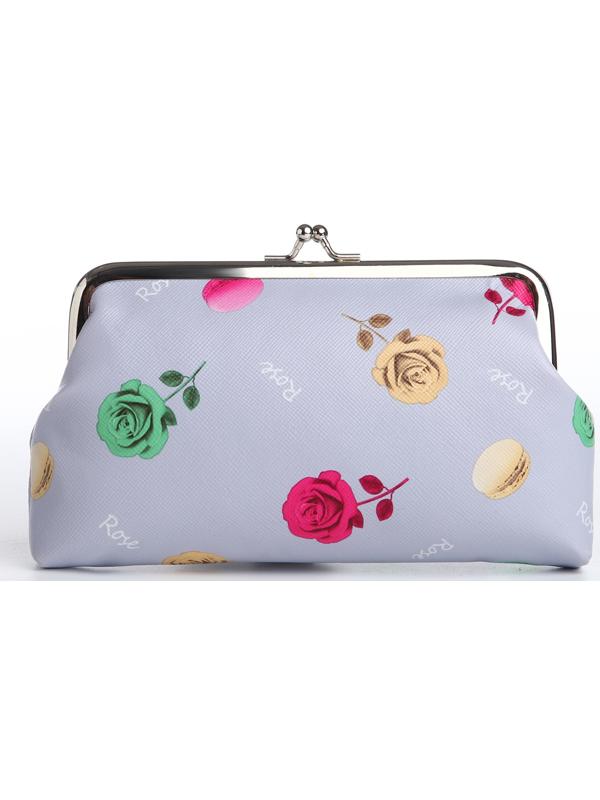 Косметичка на фермуаре, цвет серый