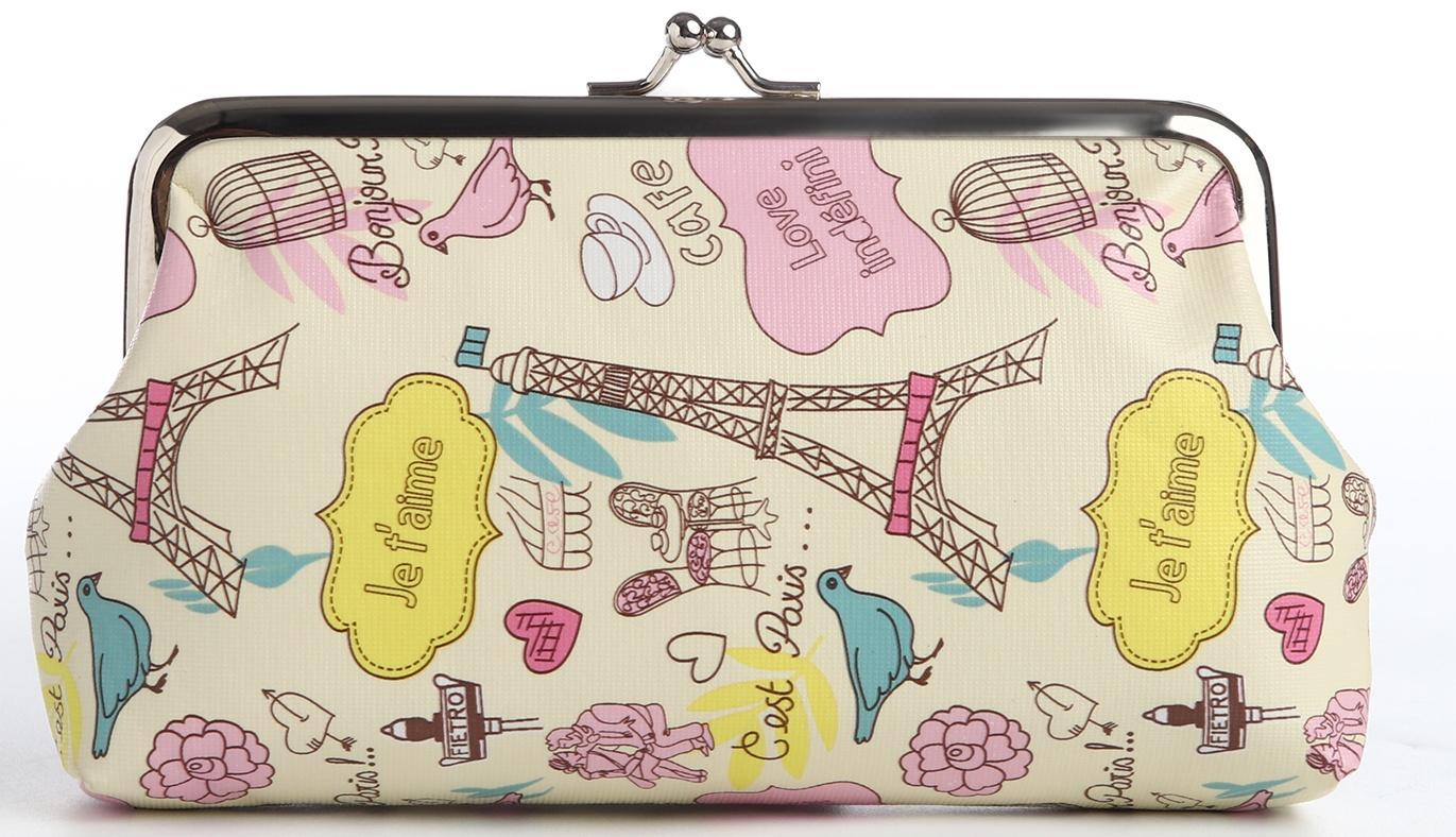 Косметичка на фермуаре, цвет бежевый