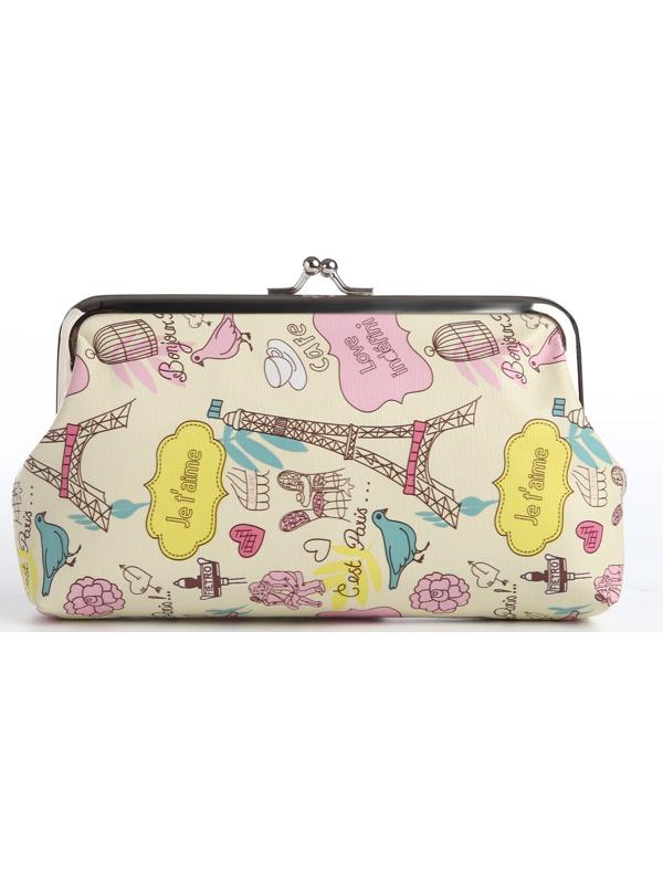 Косметичка на фермуаре, цвет бежевый