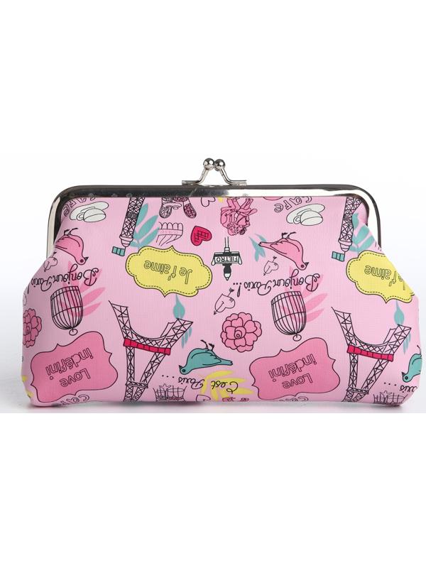 Косметичка на фермуаре, цвет розовый