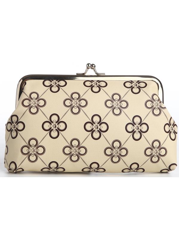 Косметичка на фермуаре, цвет бежевый