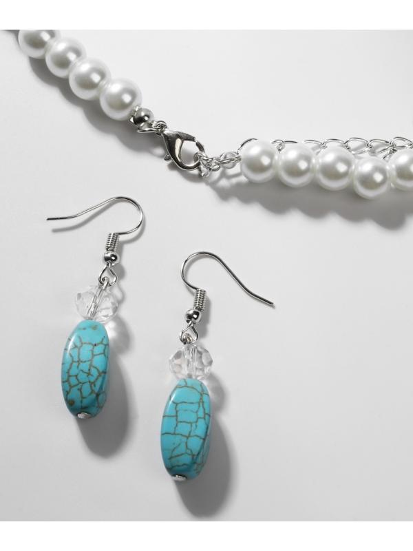 Набор 3 предмета: серьги, бусы, браслет 