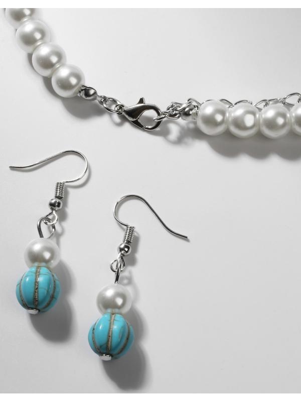 Набор 3 предмета: серьги, бусы, браслет 