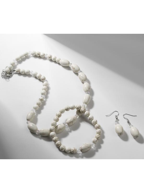 Набор 3 предмета: серьги, бусы, браслет 