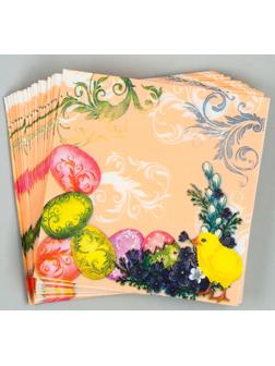 Салфетки бумажные «Пасха» 25х25 см, набор 20 шт.