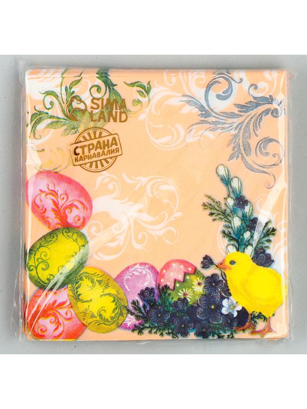 Салфетки бумажные «Пасха» 25х25 см, набор 20 шт.