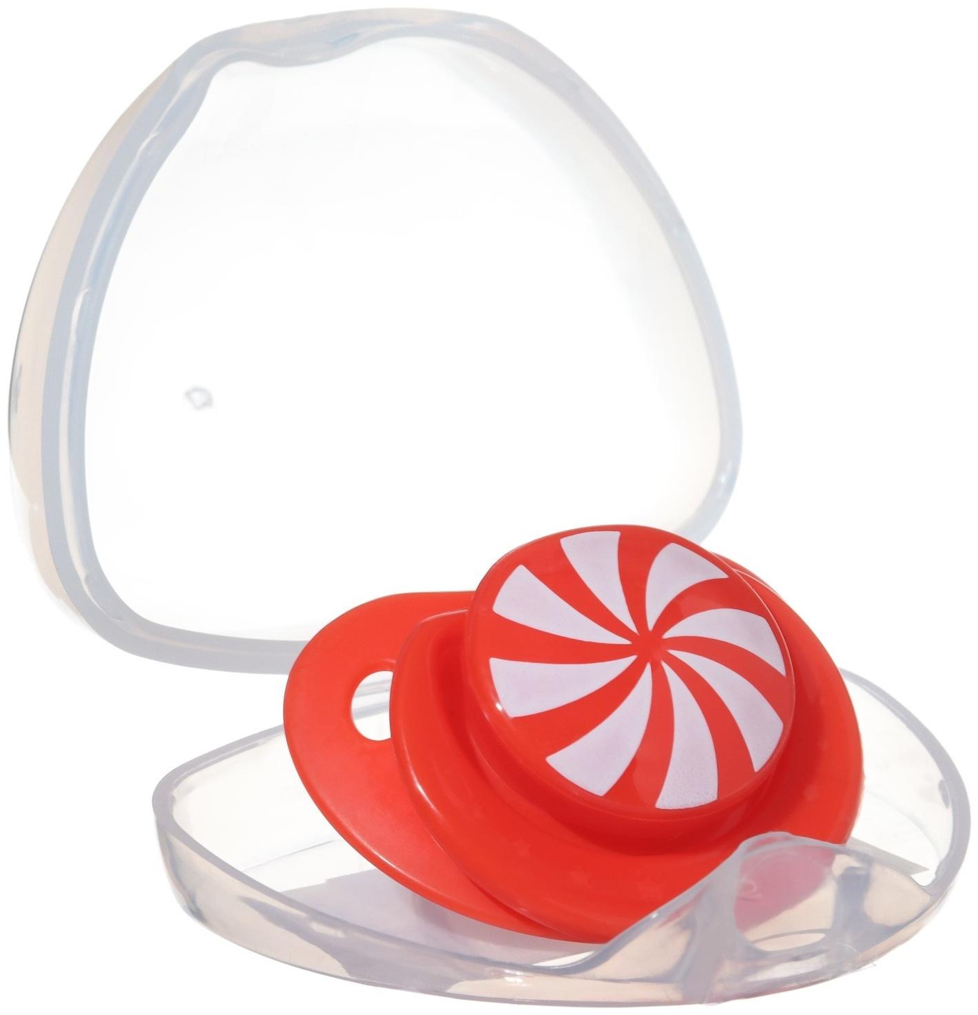 Соска - пустышка ортодонтическая «Карамелька», в контейнере силикон, +6мес.