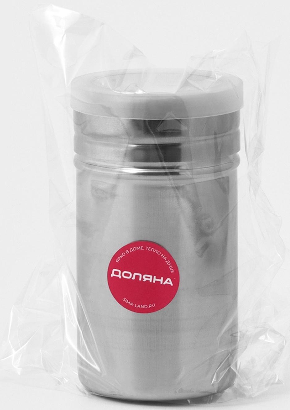 Диспенсер для сахарной пудры, 300 мл, 7×12,6 см, цвет хромированный