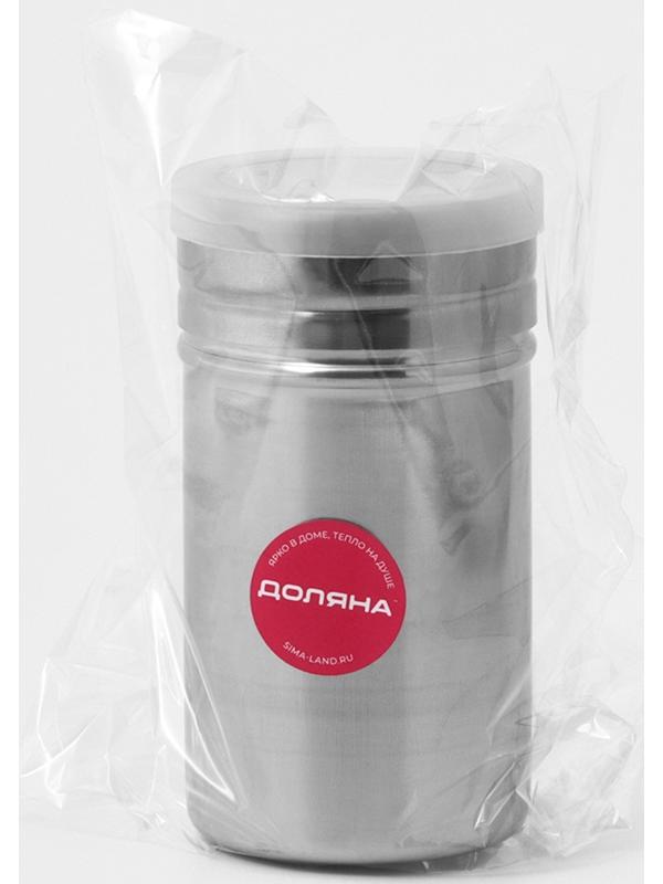 Диспенсер для сахарной пудры, 300 мл, 7×12,6 см, цвет хромированный