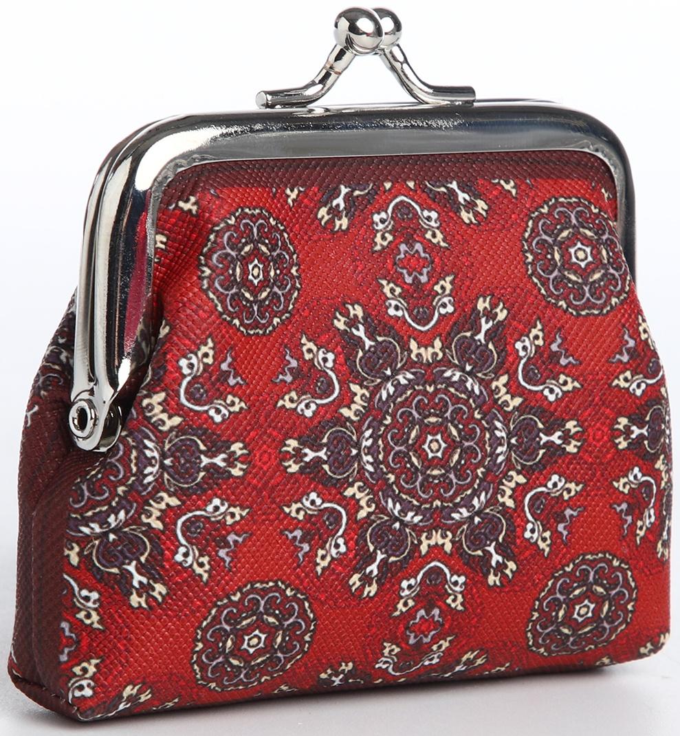 Кошелёк на фермуаре, цвет красный