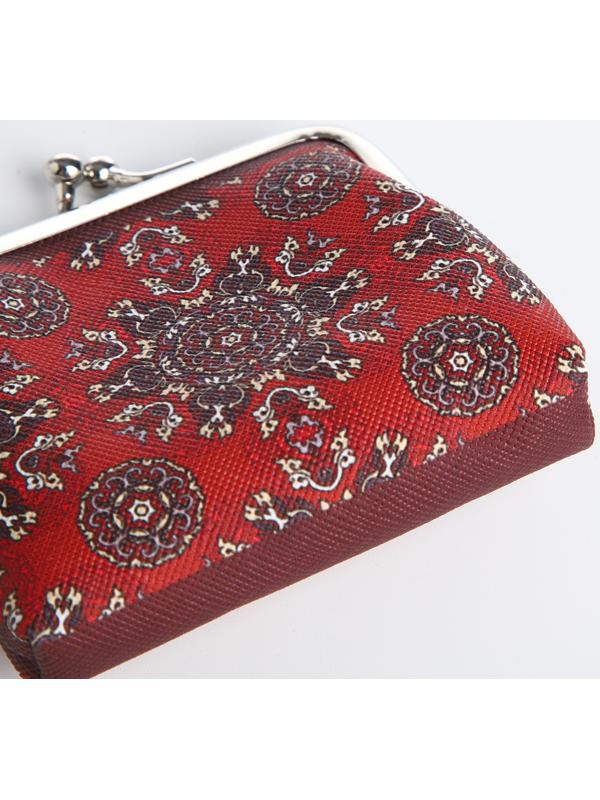 Кошелёк на фермуаре, цвет красный