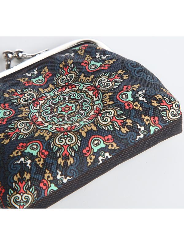 Кошелёк на фермуаре, цвет синий