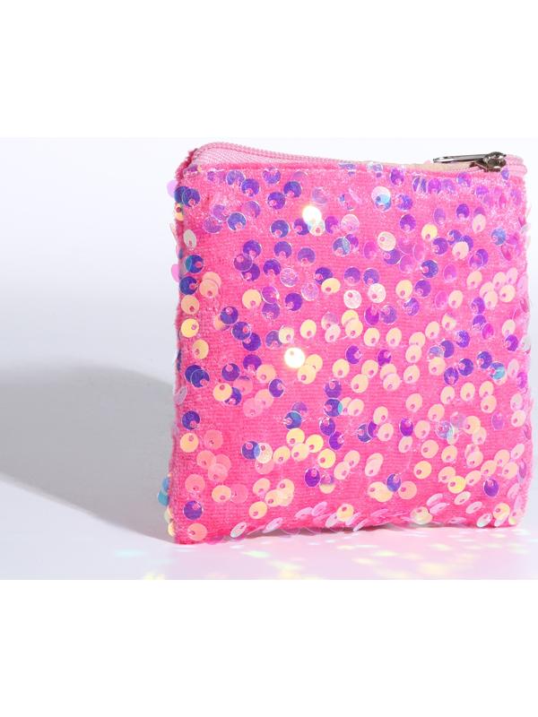 Кошелёк на молнии, цвет розовый