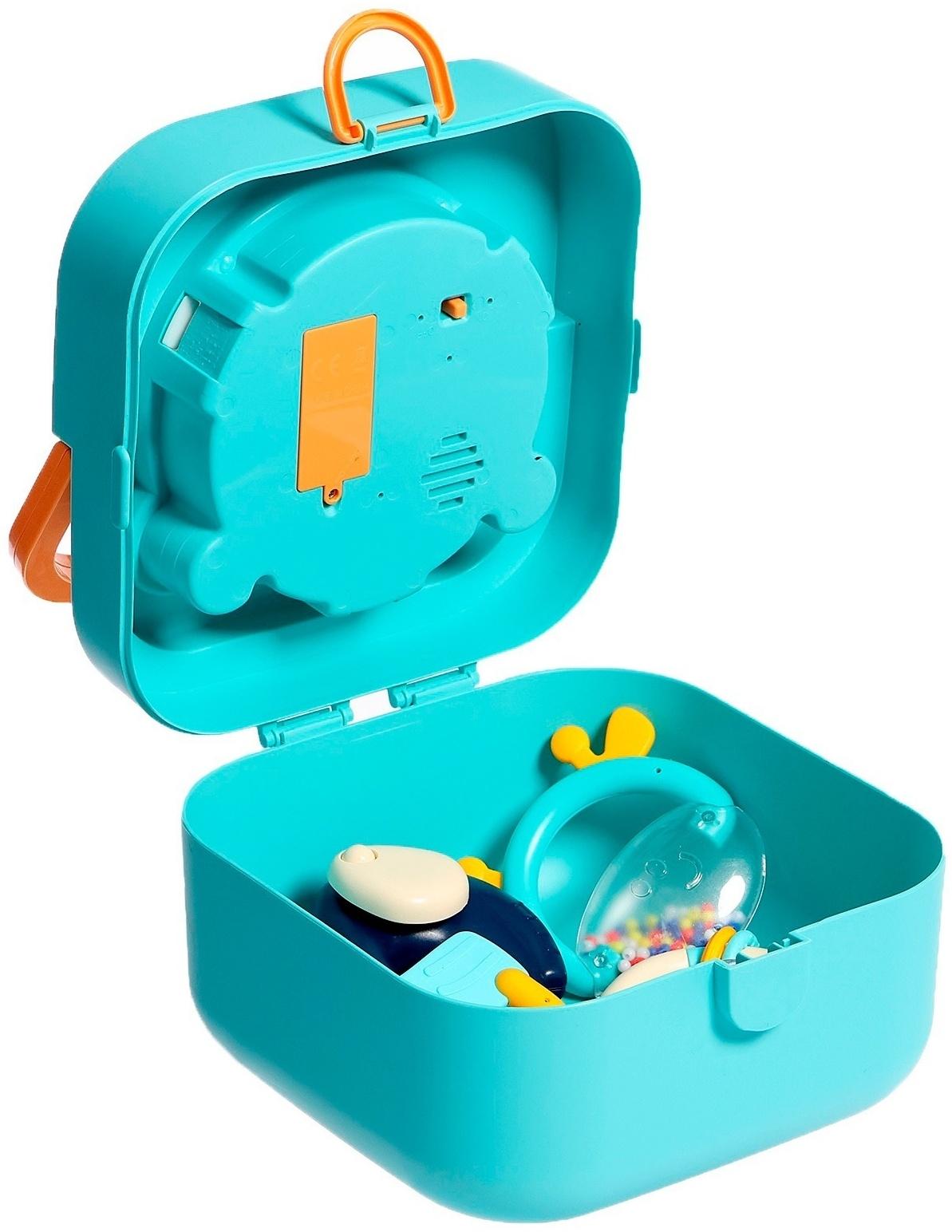 Набор погремушек с прорезывателями «Мишутка», в музыкальном кейсе, 6 шт.