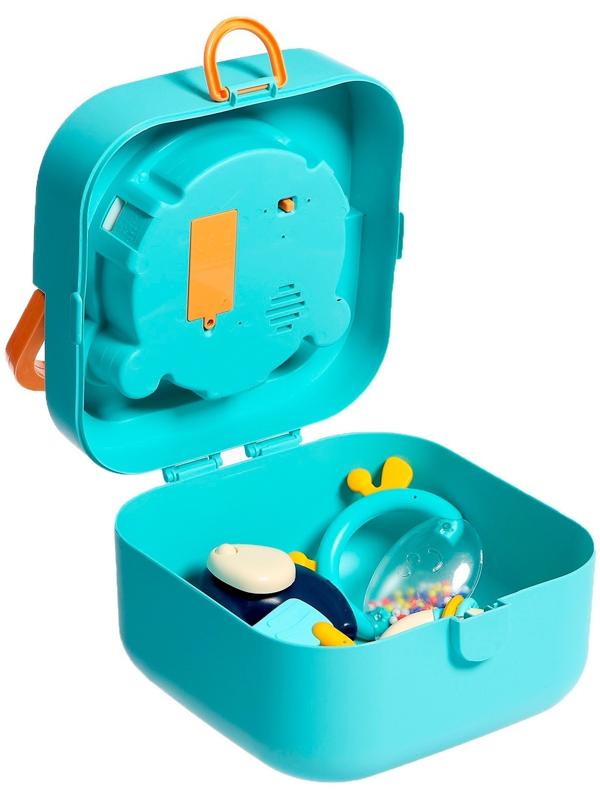 Набор погремушек с прорезывателями «Мишутка», в музыкальном кейсе, 6 шт.