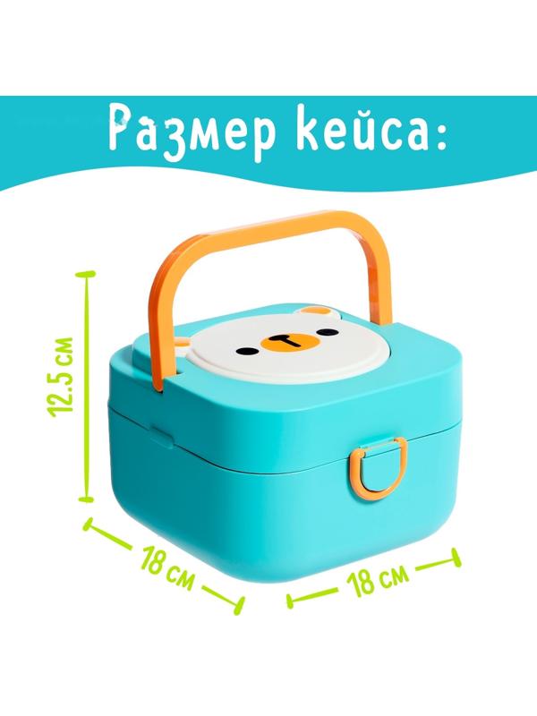 Набор погремушек с прорезывателями «Мишутка», в музыкальном кейсе, 6 шт.