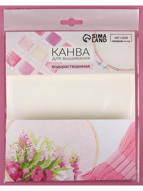 Канва водорастворимая PREMIUM, 22 × 20 см, цвет белый