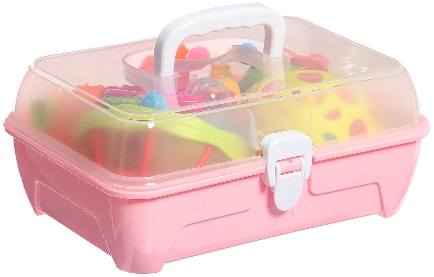 Набор погремушек с прорезывателями, 7 штук в наборе, в контейнере