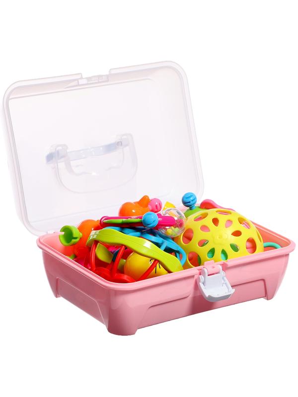 Набор погремушек с прорезывателями, 7 штук в наборе, в контейнере